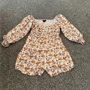 Womens rock & roll cowgirl romper small